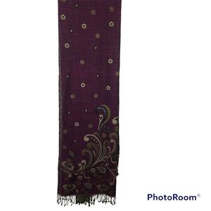 Jashn large paisley shawl/ wrap with tassels